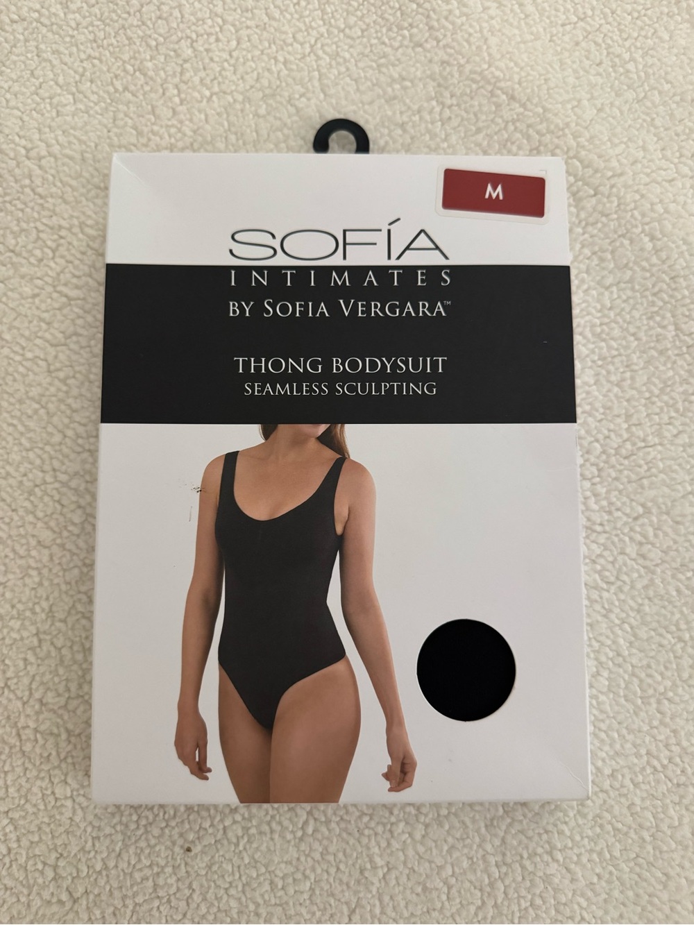 sofia by sofia vergara Black Seamless Thong Bodysuit